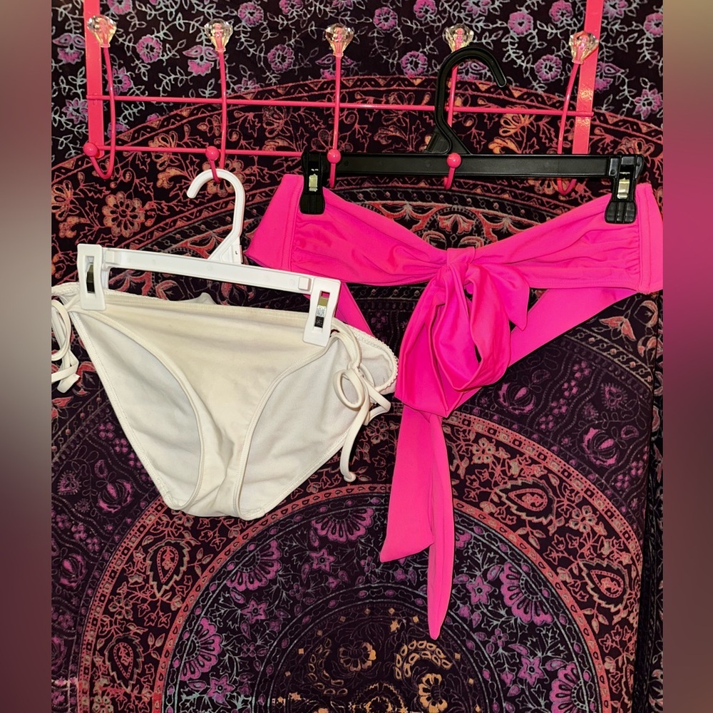 Hollister Swim Vibrant Pink Bikini Set